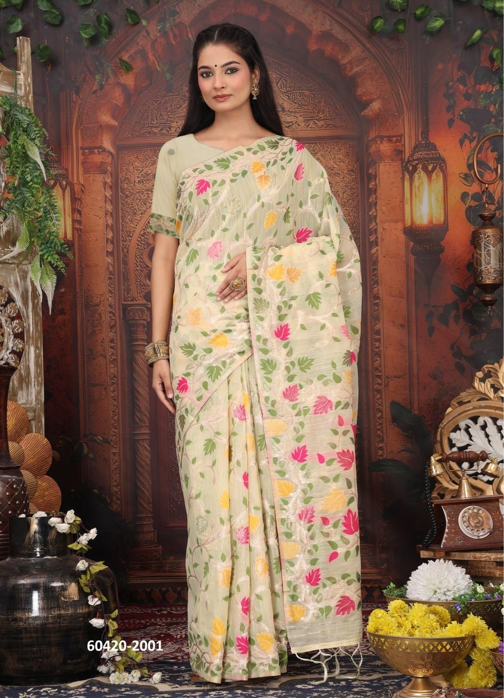 GULBAHAR 2 - Catalog # 60420 (Set of 6 Sarees) MADE IN INDIA BY DESI MUSE GULBAHAR 2 - Catalog # 60420 (Set of 6 Sarees) MADE IN INDIA BY DESI MUSE