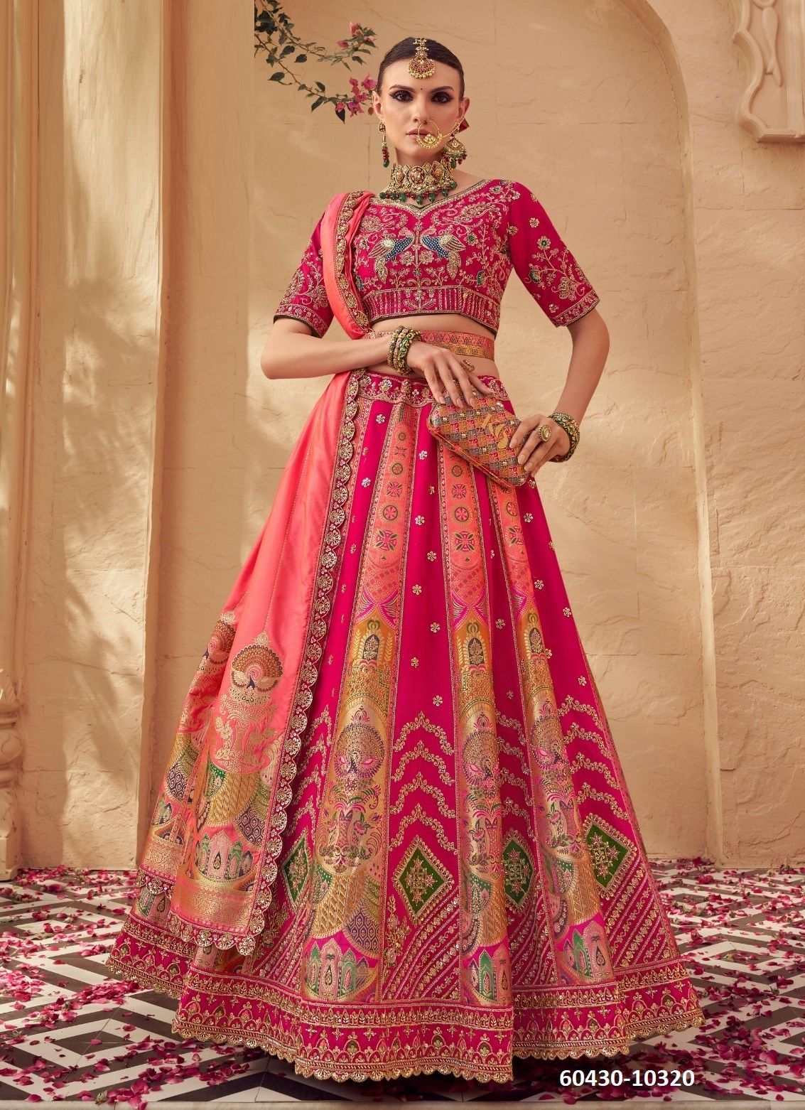VRINDAVAN 57 - Catalog # 60430 (Set of 6 Semi-Stitched Lehengas) MADE IN INDIA BY ROYAL VIRASAT VRINDAVAN 57 - Catalog # 60430 (Set of 6 Semi-Stitched Lehengas) MADE IN INDIA BY ROYAL VIRASAT