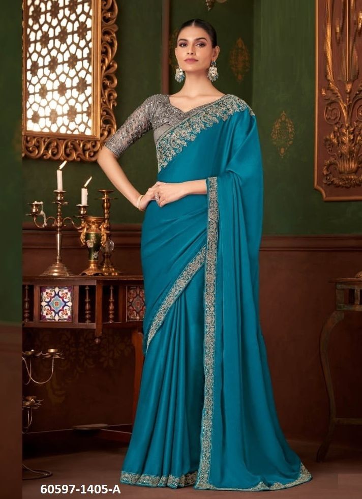 COLORS OF 1405 - Catalog # 60597 (Set of 6 Sarees) MADE IN INDIA BY THE FASHION HUB COLORS OF 1405 - Catalog # 60597 (Set of 6 Sarees) MADE IN INDIA BY THE FASHION HUB