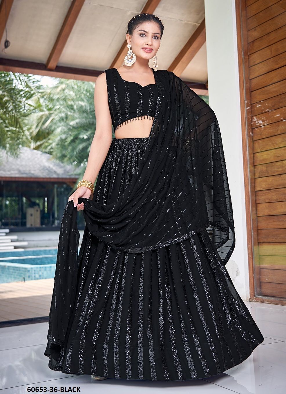 SERIES 36 - Catalog # 60653 (Set of 5 Semi-Stitched Lehengas) MADE IN INDIA BY SERENGETI SERIES 36 - Catalog # 60653 (Set of 5 Semi-Stitched Lehengas) MADE IN INDIA BY SERENGETI