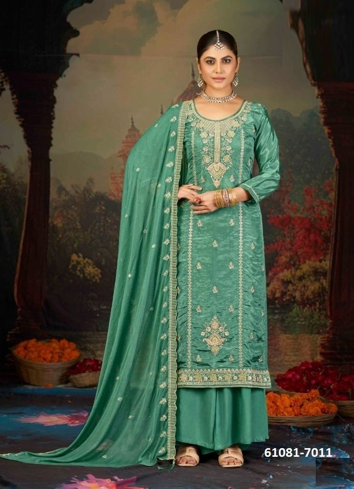 YAMUNA - Catalog # 61081 (Set of 4 Semi-Stitched / Un-Stitched Suits) MADE IN INDIA BY FOUR DOTS YAMUNA - Catalog # 61081 (Set of 4 Semi-Stitched / Un-Stitched Suits) MADE IN INDIA BY FOUR DOTS