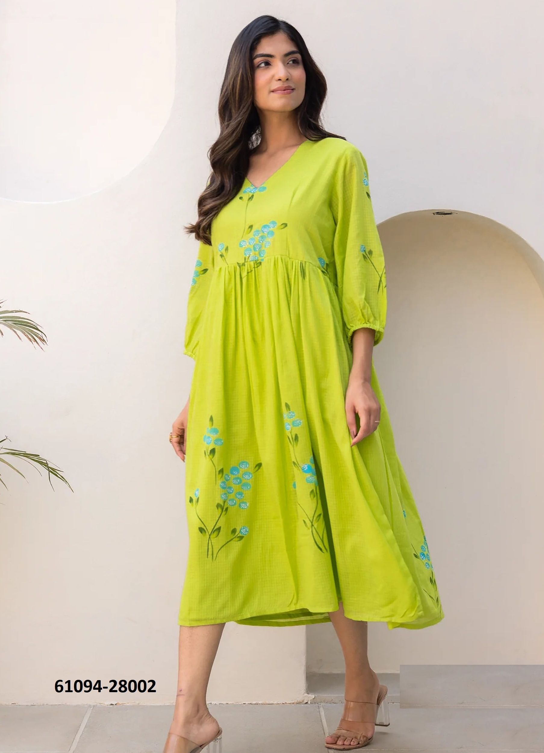LUCAYA 28 - Catalog # 61094 (Set of 6 Readymade Women's Kurtis / Tops) MADE IN INDIA BY MEHERIYA