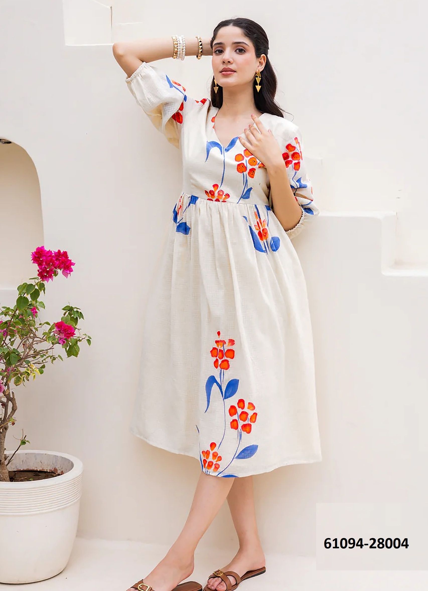 LUCAYA 28 - Catalog # 61094 (Set of 6 Readymade Women's Kurtis / Tops) MADE IN INDIA BY MEHERIYA