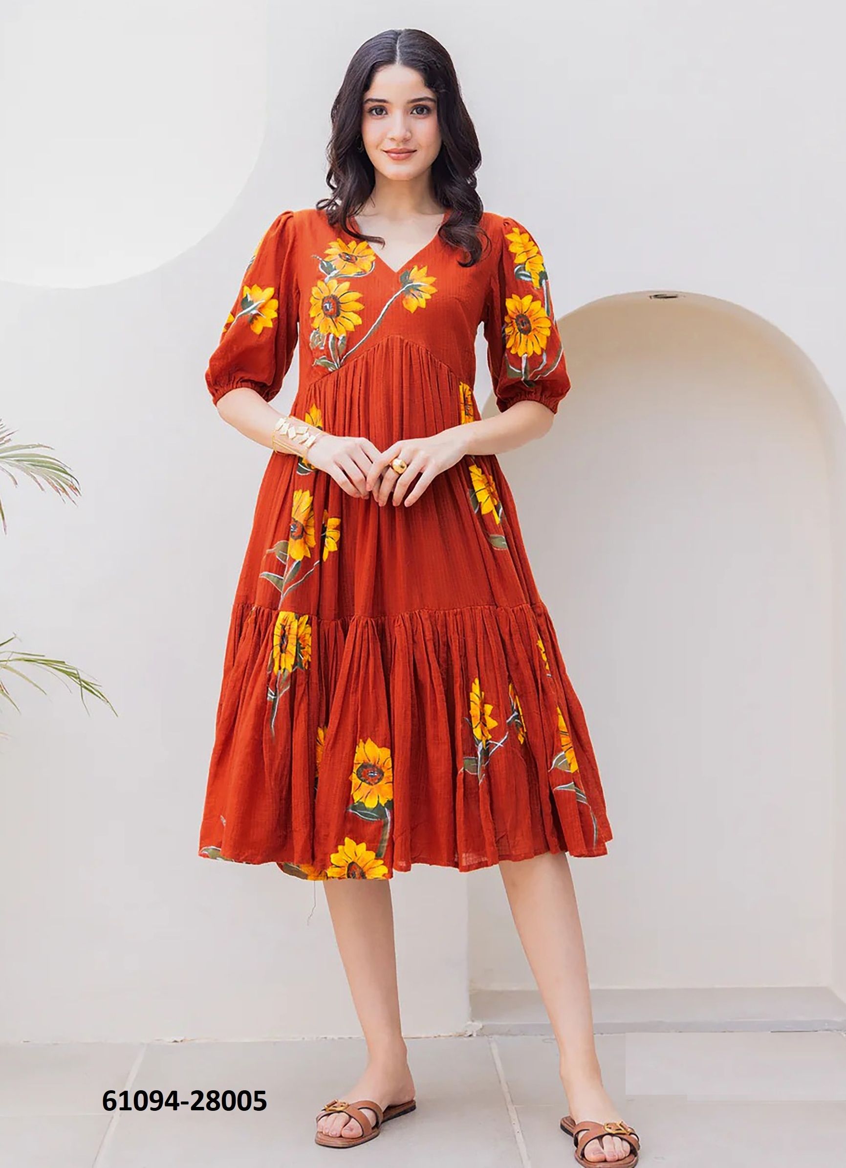 LUCAYA 28 - Catalog # 61094 (Set of 6 Readymade Women's Kurtis / Tops) MADE IN INDIA BY MEHERIYA