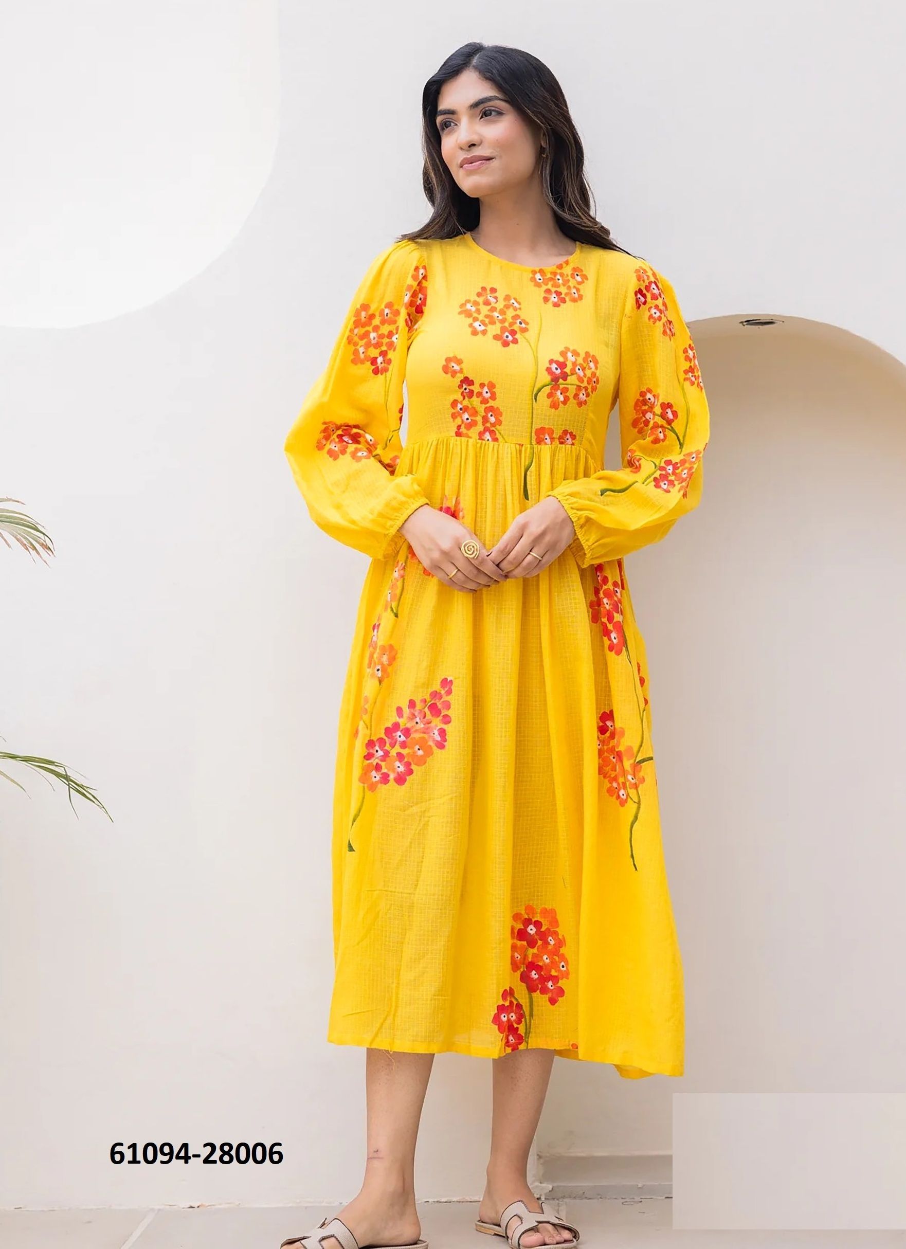 LUCAYA 28 - Catalog # 61094 (Set of 6 Readymade Women's Kurtis / Tops) MADE IN INDIA BY MEHERIYA