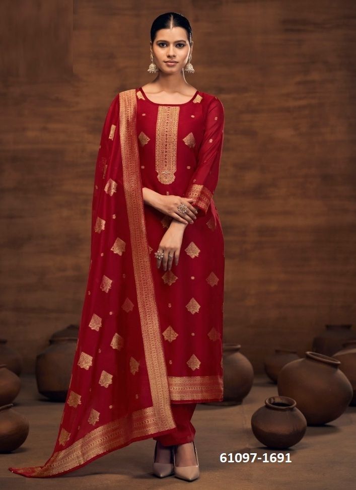 KALAA - Catalog # 61097 (Set of 4 Semi-Stitched / Un-Stitched Suits) MADE IN INDIA BY FOUR DOTS KALAA - Catalog # 61097 (Set of 4 Semi-Stitched / Un-Stitched Suits) MADE IN INDIA BY FOUR DOTS