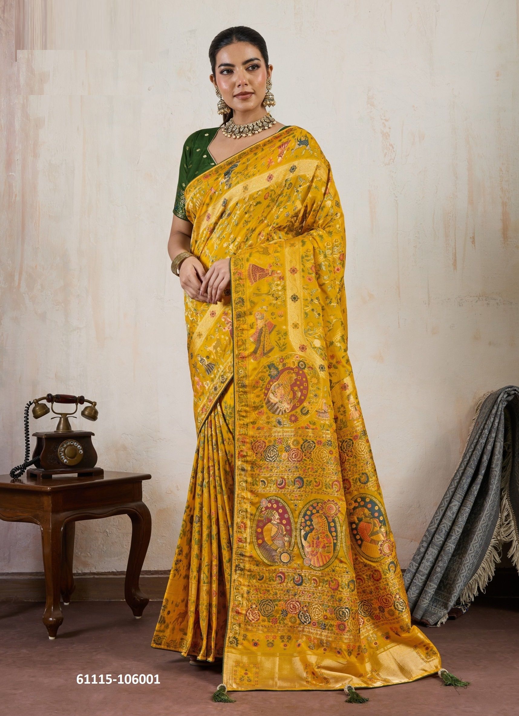 SAMPRADA - Catalog # 61115 (Set of 4 Sarees) MADE IN INDIA BY S-ETHNIC LIFESTYLE SAMPRADA - Catalog # 61115 (Set of 4 Sarees) MADE IN INDIA BY S-ETHNIC LIFESTYLE