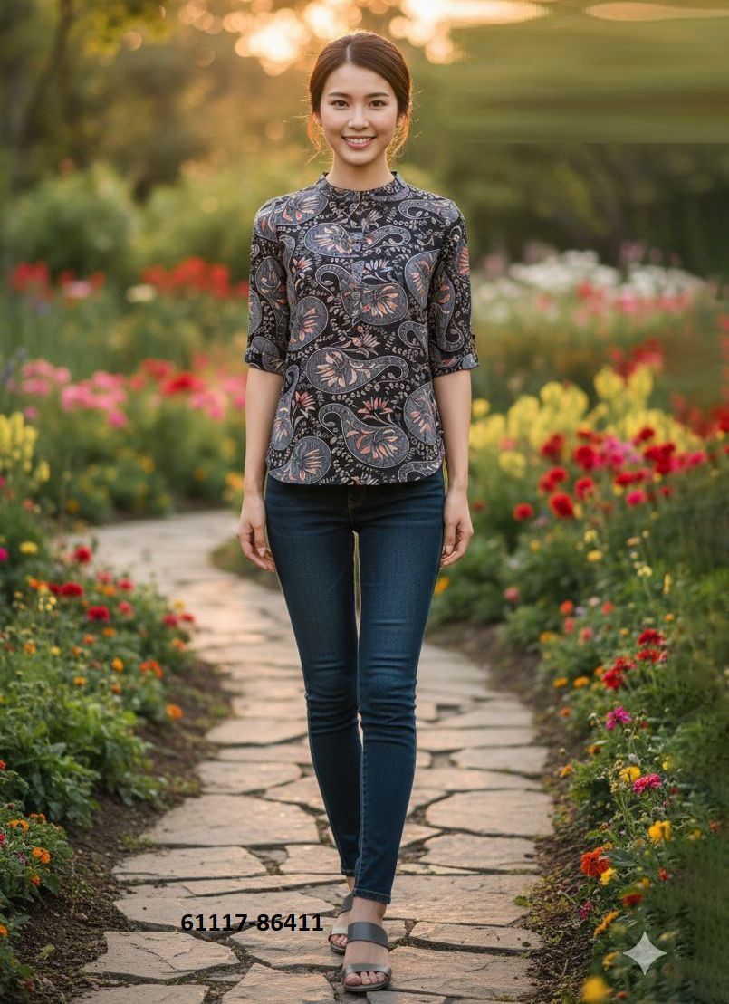FANCY TOP TUNIC COLLECTION - Catalog # 61117 (Set of 24 Readymade Women's Kurtis / Tops) MADE IN INDIA BY DESI MUSE FANCY TOP TUNIC COLLECTION - Catalog # 61117 (Set of 24 Readymade Women's Kurtis / Tops) MADE IN INDIA BY DESI MUSE