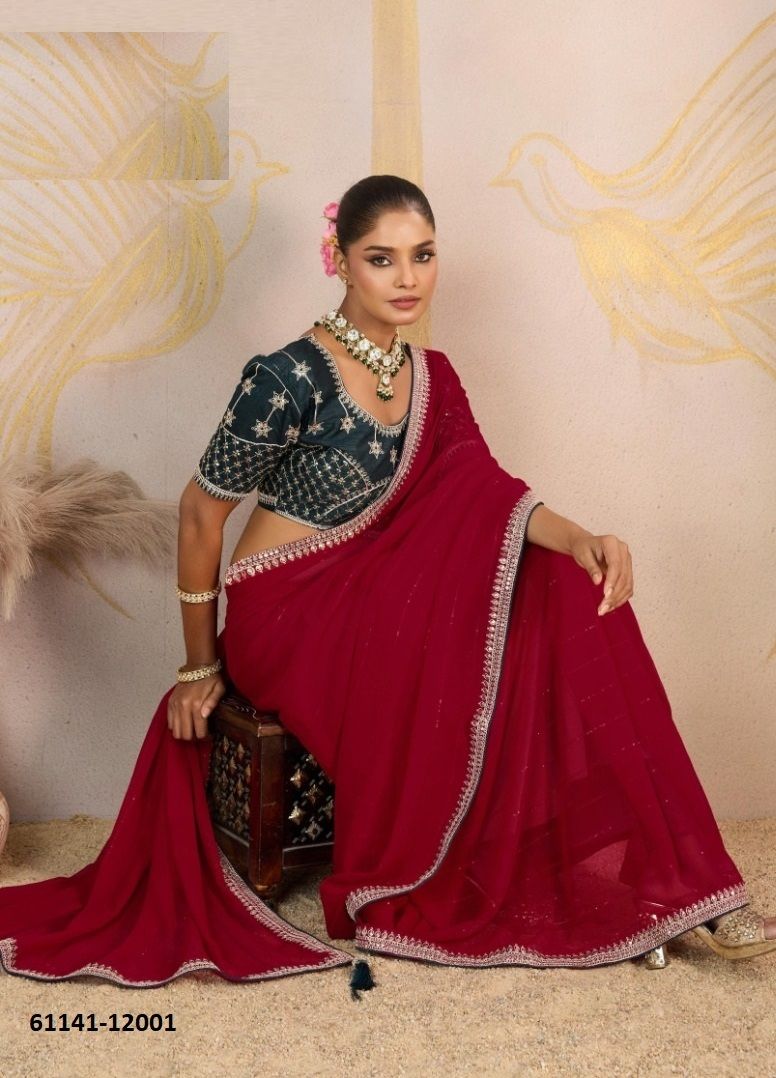 JIYA - Catalog # 61141 (Set of 8 Sarees) MADE IN INDIA BY SUMA DESIGNER JIYA - Catalog # 61141 (Set of 8 Sarees) MADE IN INDIA BY SUMA DESIGNER