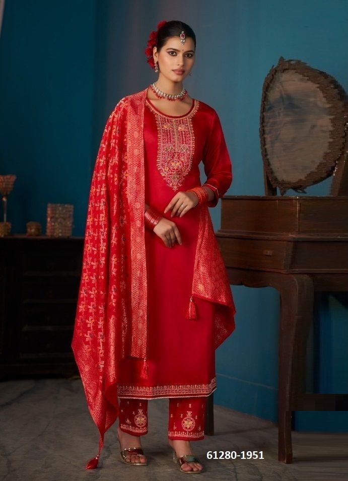 THRIDHA - Catalog # 61280 (Set of 4 Semi-Stitched / Un-Stitched Suits) by Four Dots THRIDHA - Catalog # 61280 (Set of 4 Semi-Stitched / Un-Stitched Suits) by Four Dots