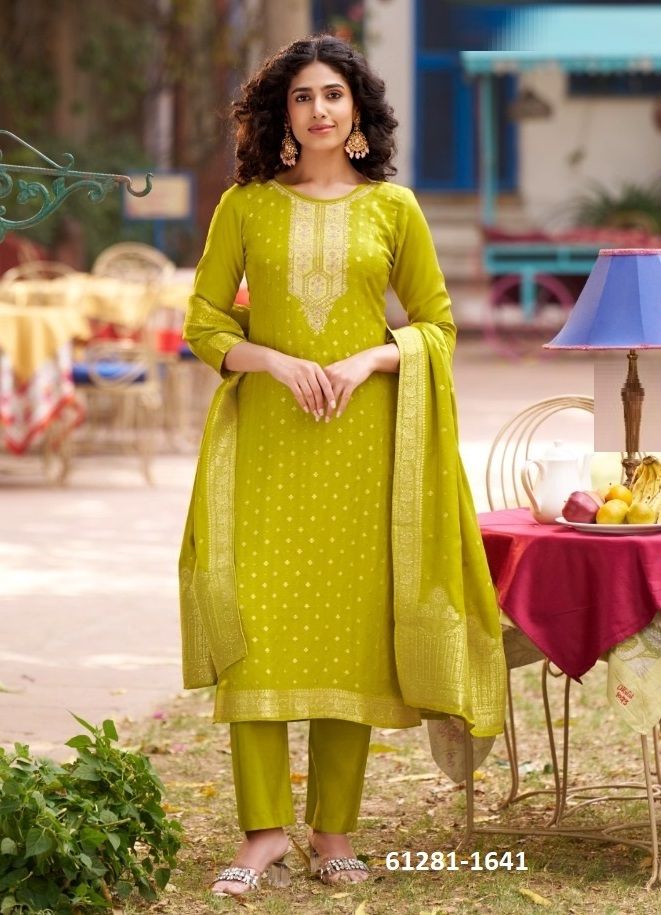 TAVLEEN - Catalog # 61281 (Set of 4 Semi-Stitched / Un-Stitched Suits) by Four Dots TAVLEEN - Catalog # 61281 (Set of 4 Semi-Stitched / Un-Stitched Suits) by Four Dots