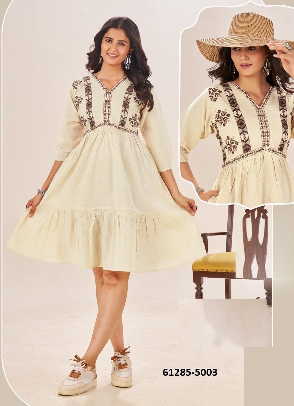 WIMBLEDON 3 - Catalog # 61285 (Set of 4 Readymade Women's Kurtis / Tops) by Blue Hills