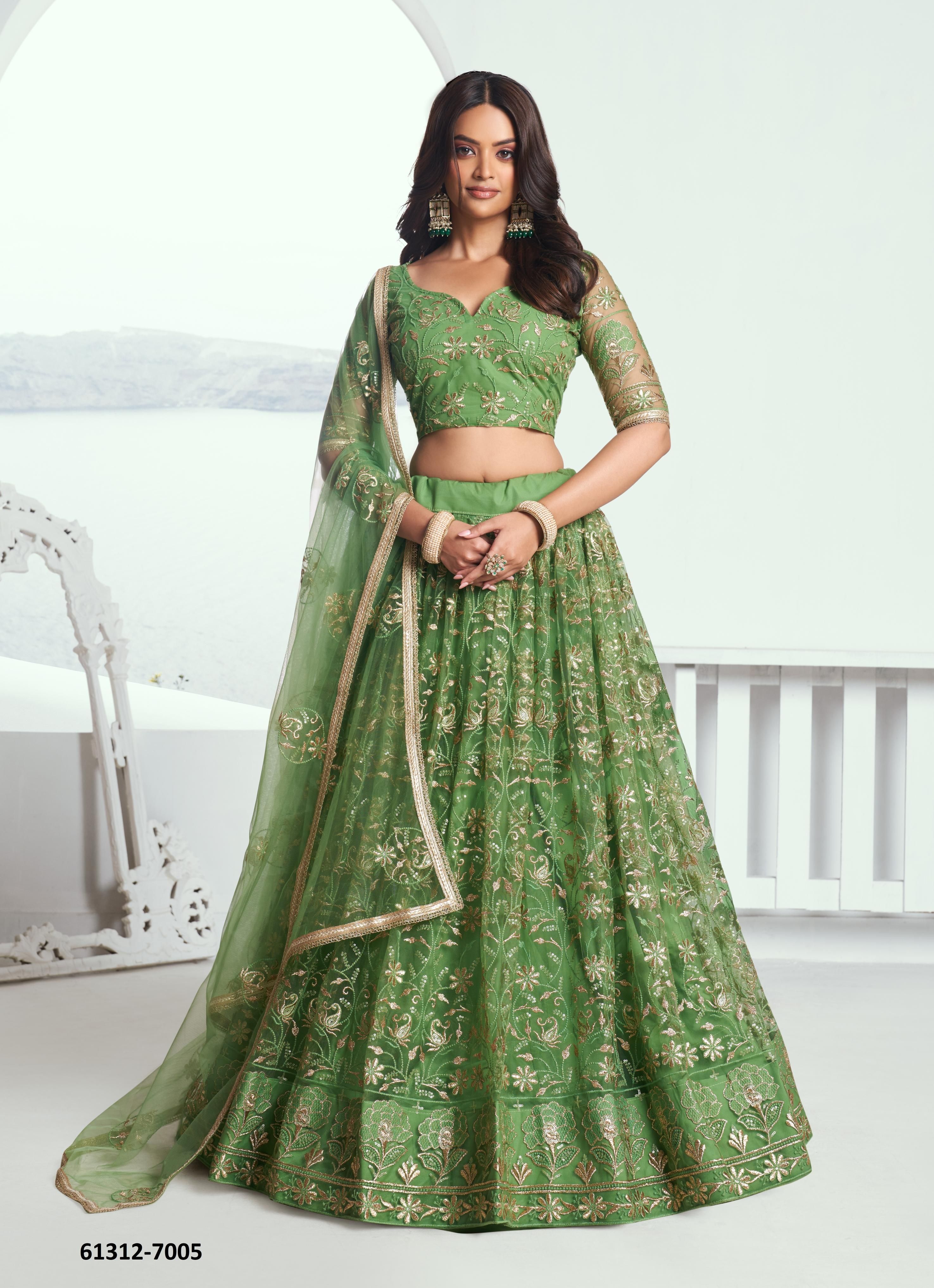 CHANDRAKALA 1 - Catalog # 61312 (Set of 5 Semi-Stitched Lehengas) by Narayani Fashion House CHANDRAKALA 1 - Catalog # 61312 (Set of 5 Semi-Stitched Lehengas) by Narayani Fashion House