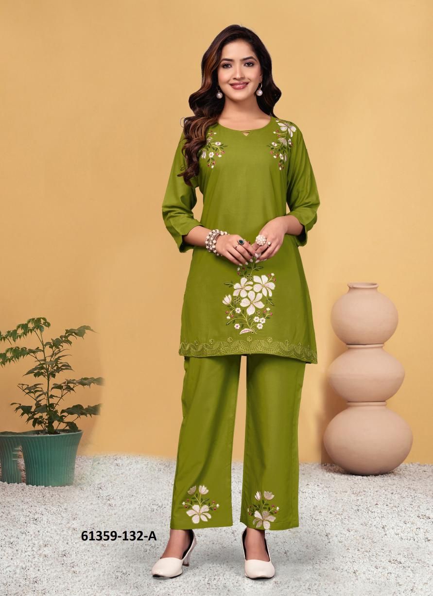 CO-ORD SETS 132 - Catalog # 61359 (Set of 4 Tops With Bottoms) by Desi Muse CO-ORD SETS 132 - Catalog # 61359 (Set of 4 Tops With Bottoms) by Desi Muse