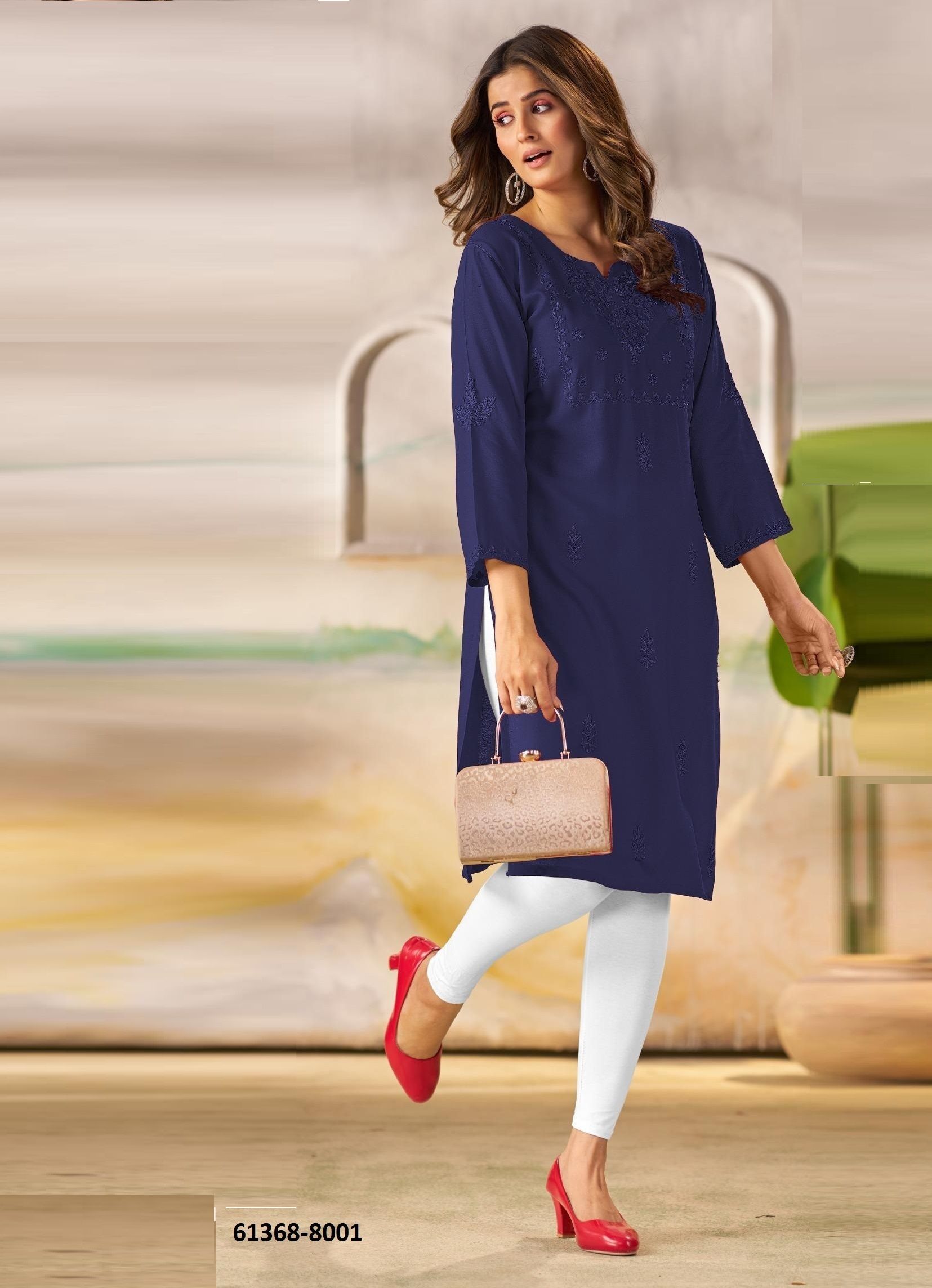 NAZRANA 18 - Catalog # 61368 (Set of 4 Readymade Women's Kurtis / Tops) by Blue Hills NAZRANA 18 - Catalog # 61368 (Set of 4 Readymade Women's Kurtis / Tops) by Blue Hills