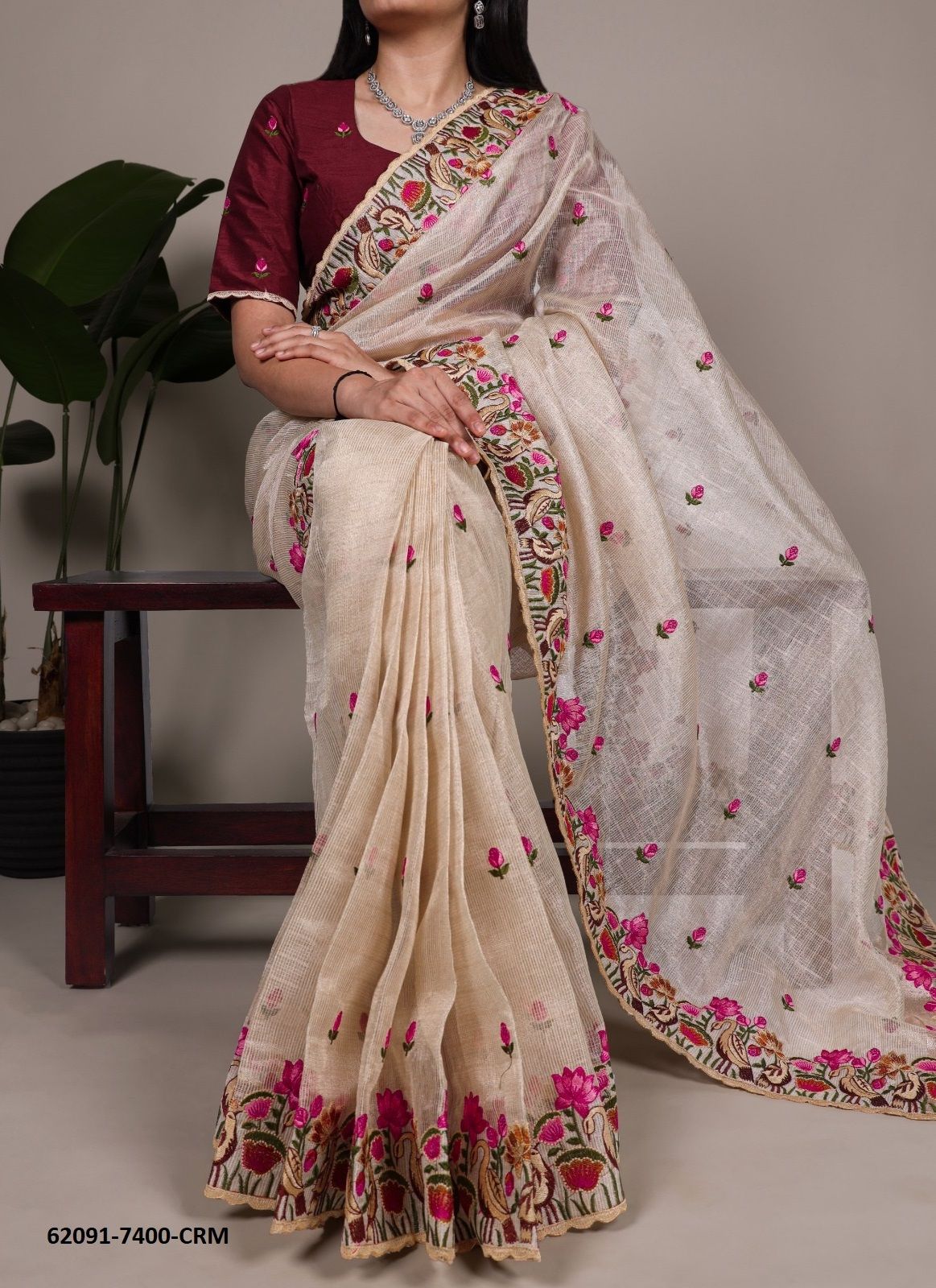 ZARI KOTA TISSUE 7400 - Catalog # 62091 (Set of 6 Sarees) by Serengeti ZARI KOTA TISSUE 7400 - Catalog # 62091 (Set of 6 Sarees) by Serengeti
