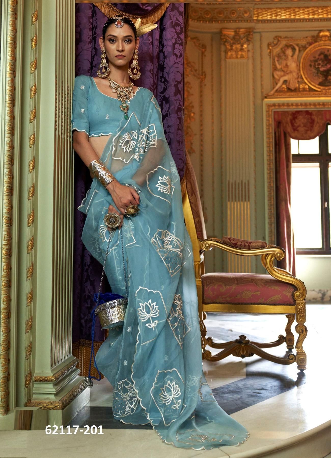 PICHHVAI 1 - Catalog # 62117 (Set of 6 Sarees) by Desi Muse PICHHVAI 1 - Catalog # 62117 (Set of 6 Sarees) by Desi Muse