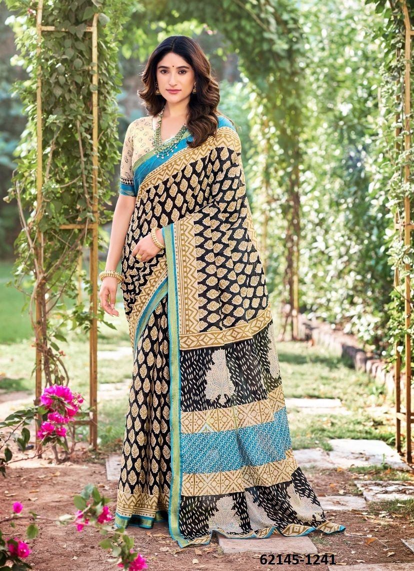 MUL-MUL COTTON PURE - Catalog # 62145 (Set of 10 Sarees) by Jagraasa MUL-MUL COTTON PURE - Catalog # 62145 (Set of 10 Sarees) by Jagraasa