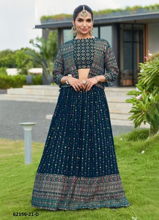 AMALA - Catalog # 62156 (Set of 4 Readymade Lehengas) by Chansi Trendz