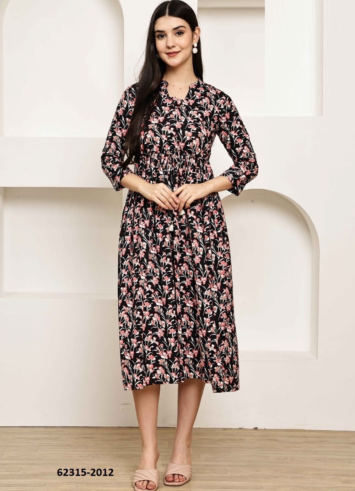 ALINA - Catalog # 62315 (Set of 6 Readymade Women's Kurtis / Tops) by Rajnandini