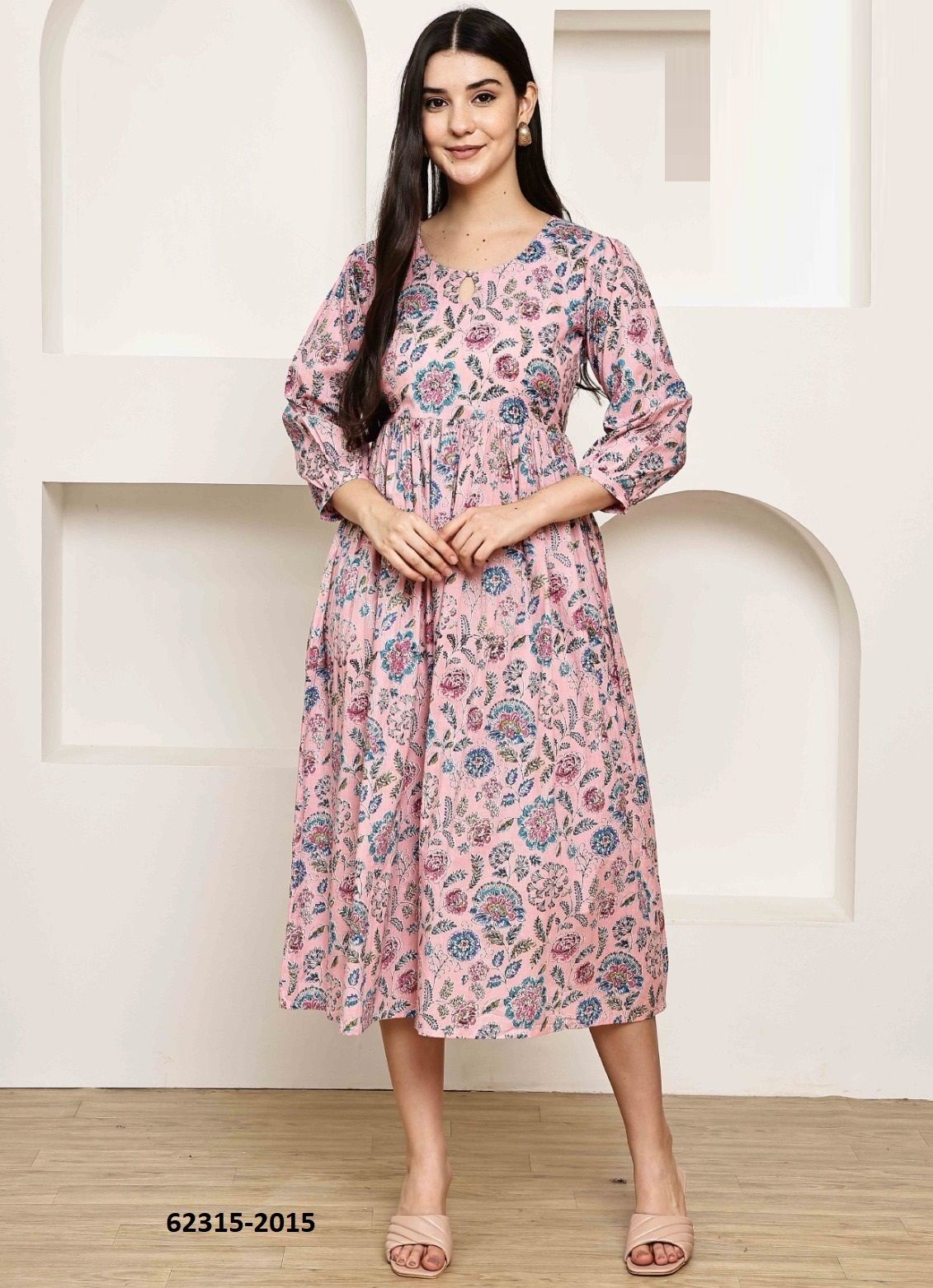 ALINA - Catalog # 62315 (Set of 6 Readymade Women's Kurtis / Tops) by Rajnandini