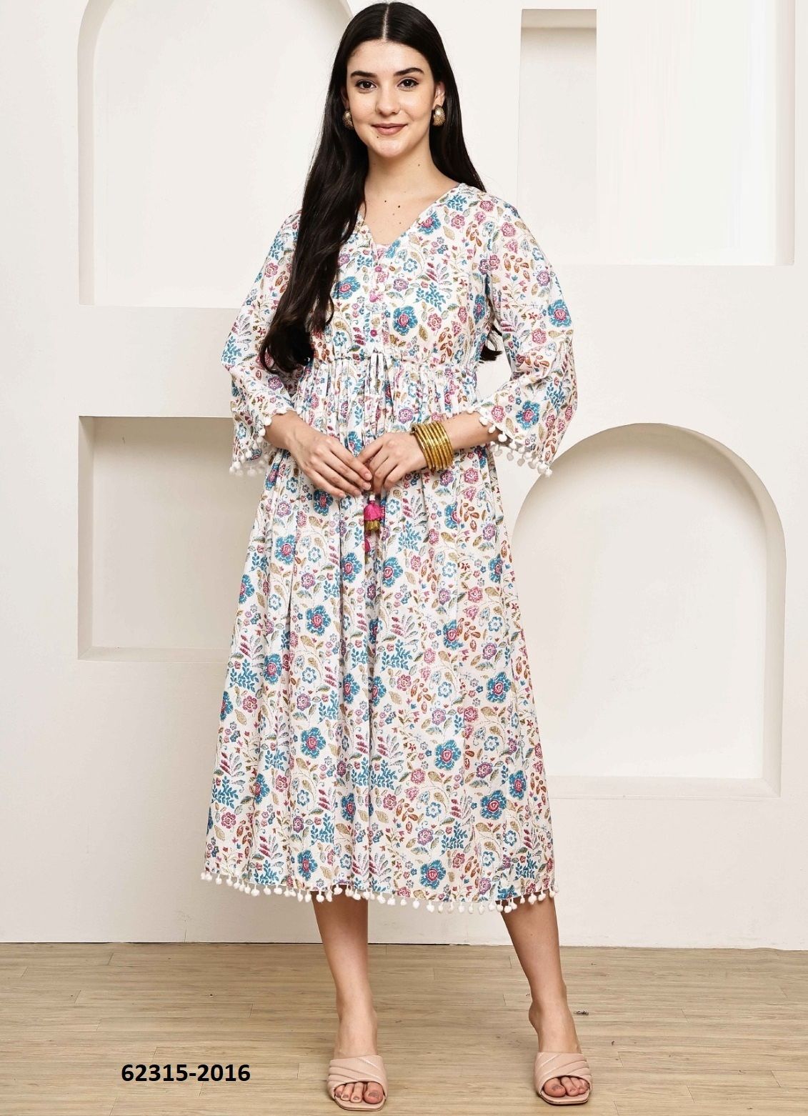 ALINA - Catalog # 62315 (Set of 6 Readymade Women's Kurtis / Tops) by Rajnandini