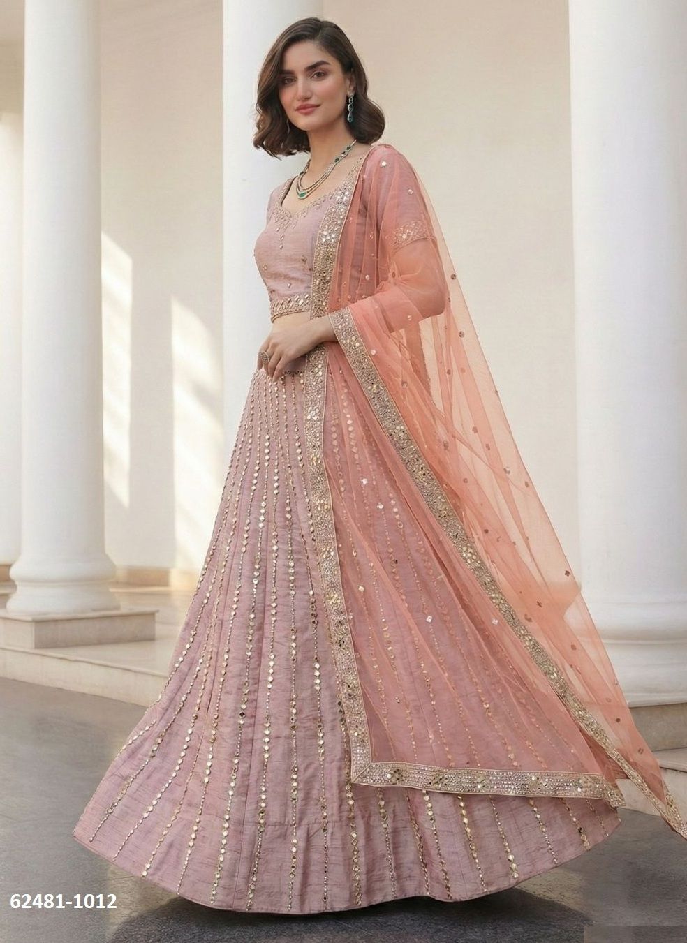 MIRROR MAZE - Catalog # 62481 (Set of 4 Semi-Stitched Lehengas) by Alizeh Official MIRROR MAZE - Catalog # 62481 (Set of 4 Semi-Stitched Lehengas) by Alizeh Official