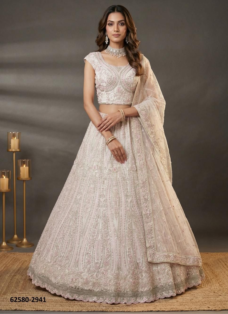 SERIES 2941-2948 - Catalog # 62580 (Set of 13 Semi-Stitched Lehengas) by Meheriya SERIES 2941-2948 - Catalog # 62580 (Set of 13 Semi-Stitched Lehengas) by Meheriya