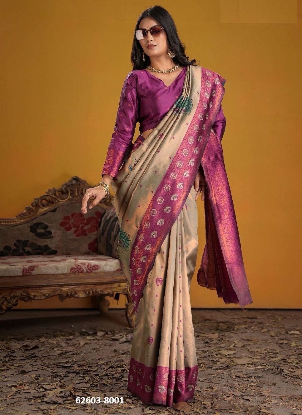 NIKITA - Catalog # 62603 (Set of 6 Sarees) by 3-Of Sarees NIKITA - Catalog # 62603 (Set of 6 Sarees) by 3-Of Sarees