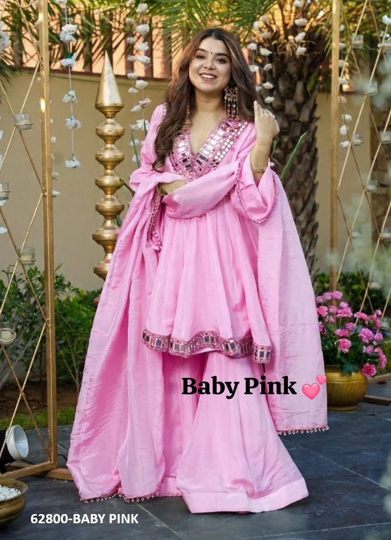 CHINON GLITTER SHARARA - Catalog # 62800 (Set of 11 Readymade Salwar Suits) by Desi Muse CHINON GLITTER SHARARA - Catalog # 62800 (Set of 11 Readymade Salwar Suits) by Desi Muse