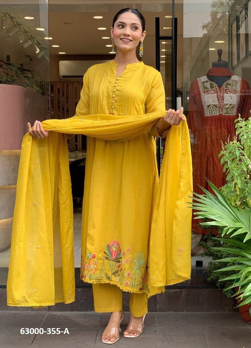 CHANDERI 355 - Catalog # 63000 (Set of 2 Readymade Salwar Suits) by Amdavadi Fashion CHANDERI 355 - Catalog # 63000 (Set of 2 Readymade Salwar Suits) by Amdavadi Fashion