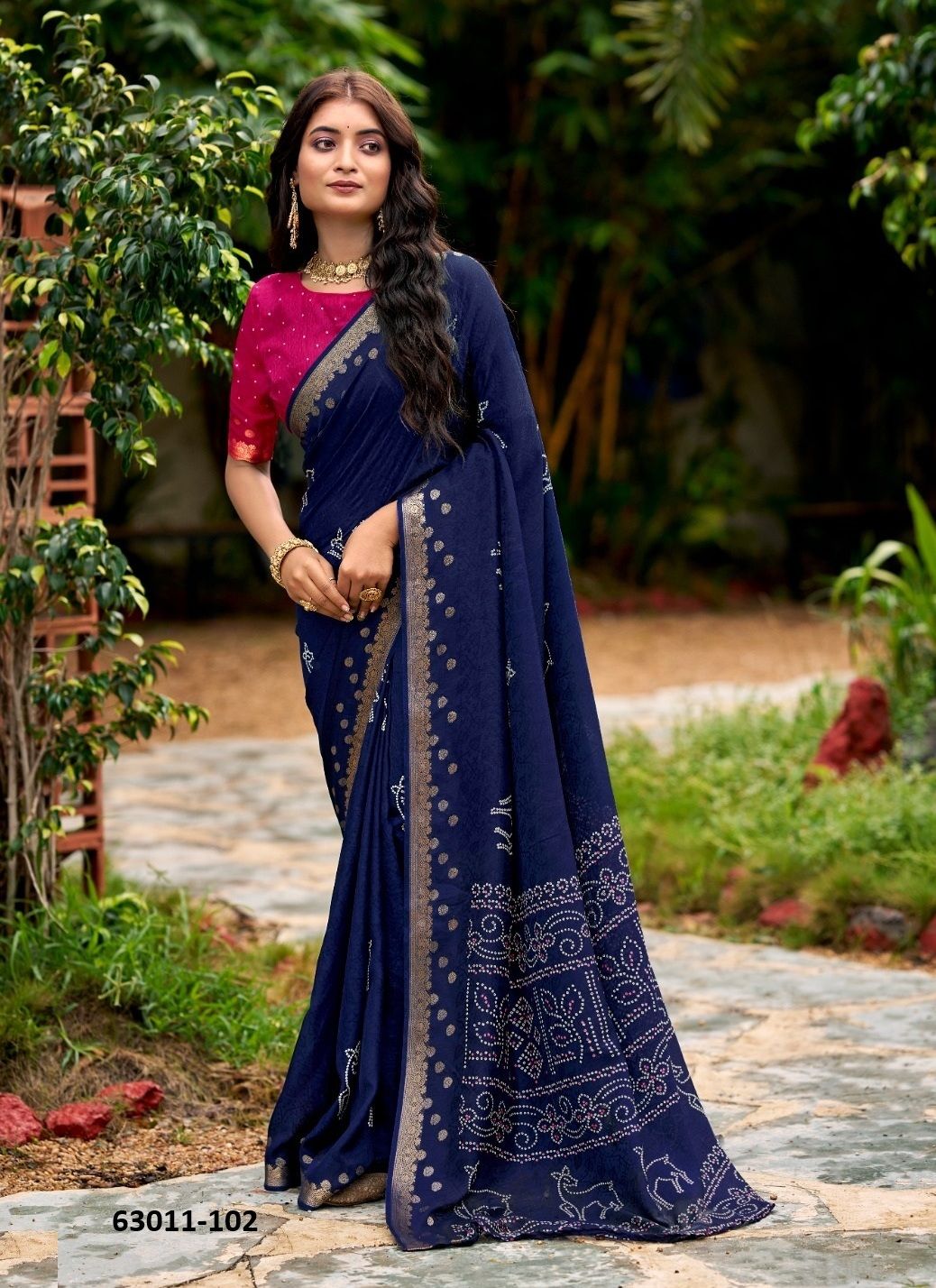 SCARLET - Catalog # 63011 (Set of 10 Sarees) by SR Sarees