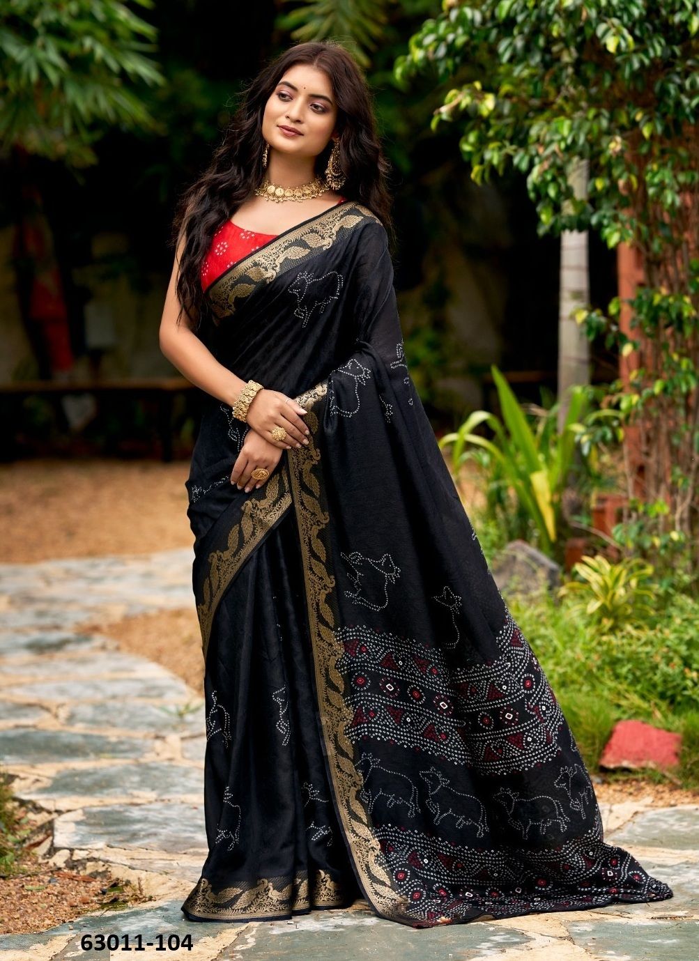 SCARLET - Catalog # 63011 (Set of 10 Sarees) by SR Sarees