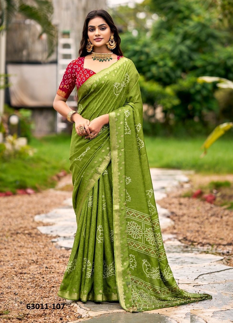 SCARLET - Catalog # 63011 (Set of 10 Sarees) by SR Sarees