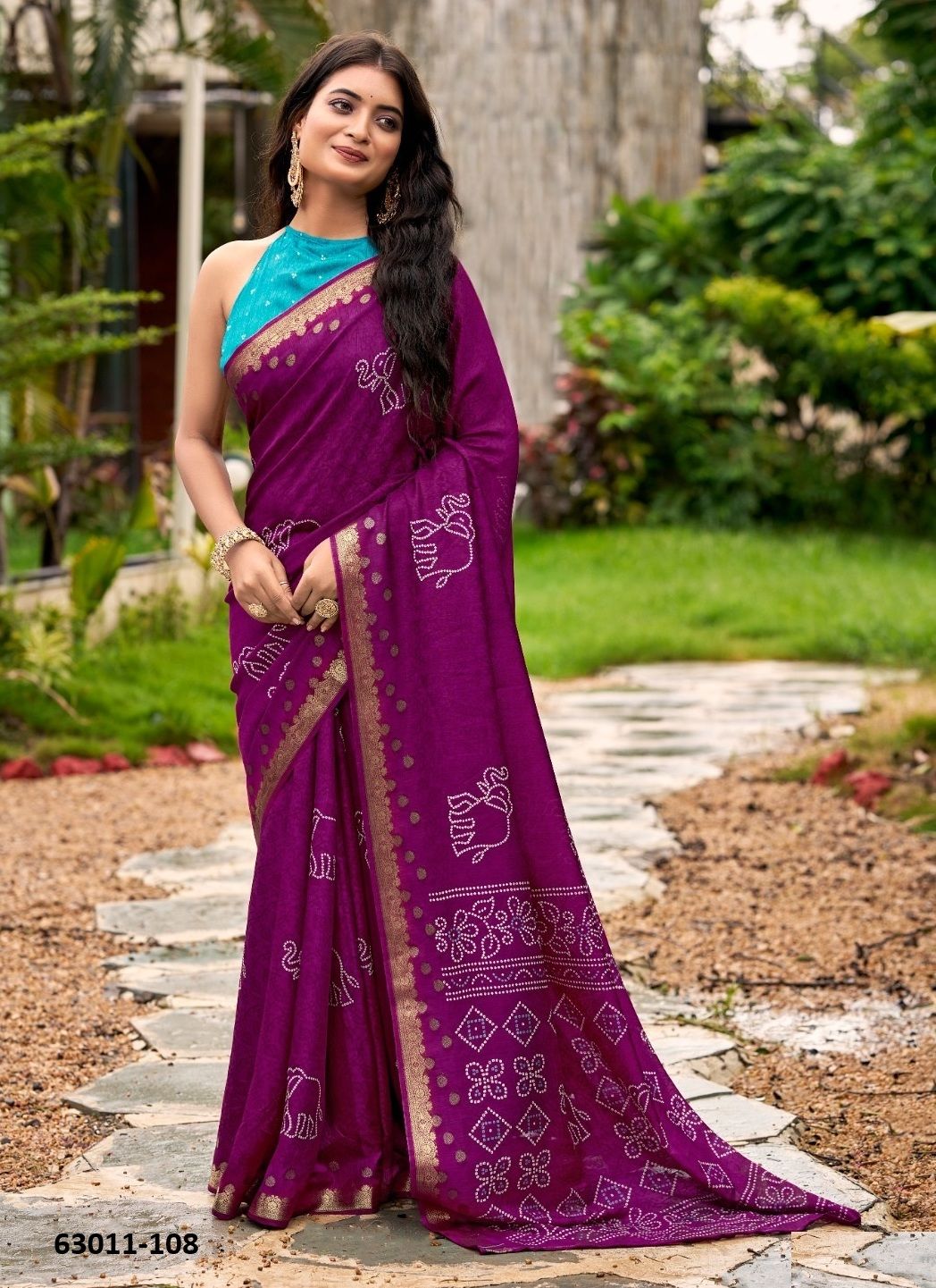 SCARLET - Catalog # 63011 (Set of 10 Sarees) by SR Sarees