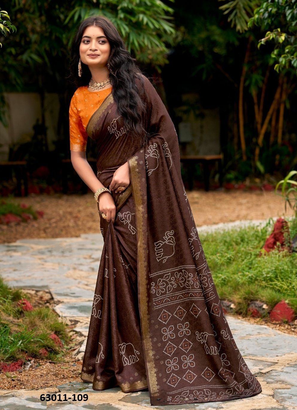 SCARLET - Catalog # 63011 (Set of 10 Sarees) by SR Sarees