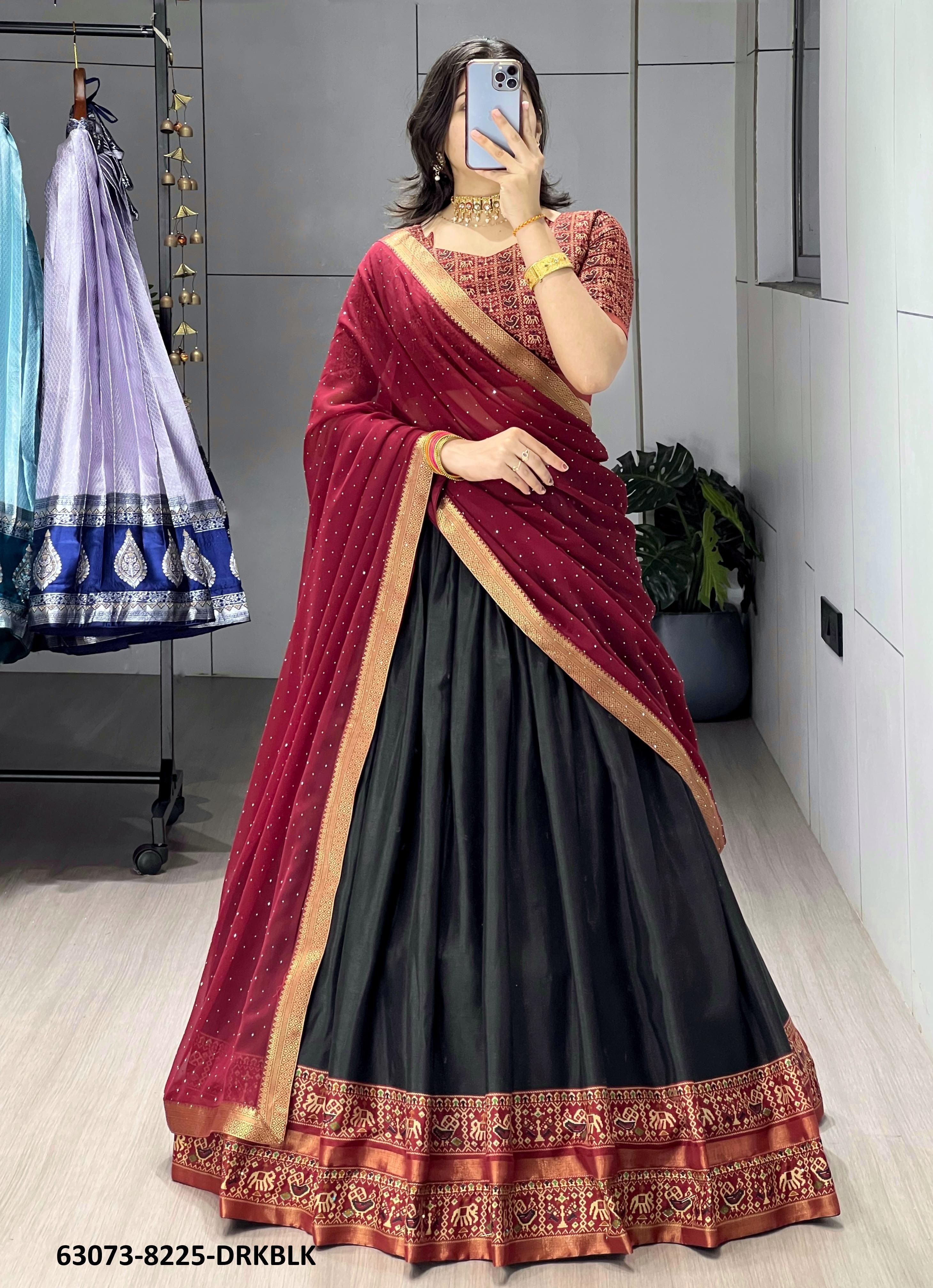 MUL-MUL LEHENGAS - Catalog # 63073 (Set of 4 Semi-Stitched Lehengas) by Raw Lemon MUL-MUL LEHENGAS - Catalog # 63073 (Set of 4 Semi-Stitched Lehengas) by Raw Lemon