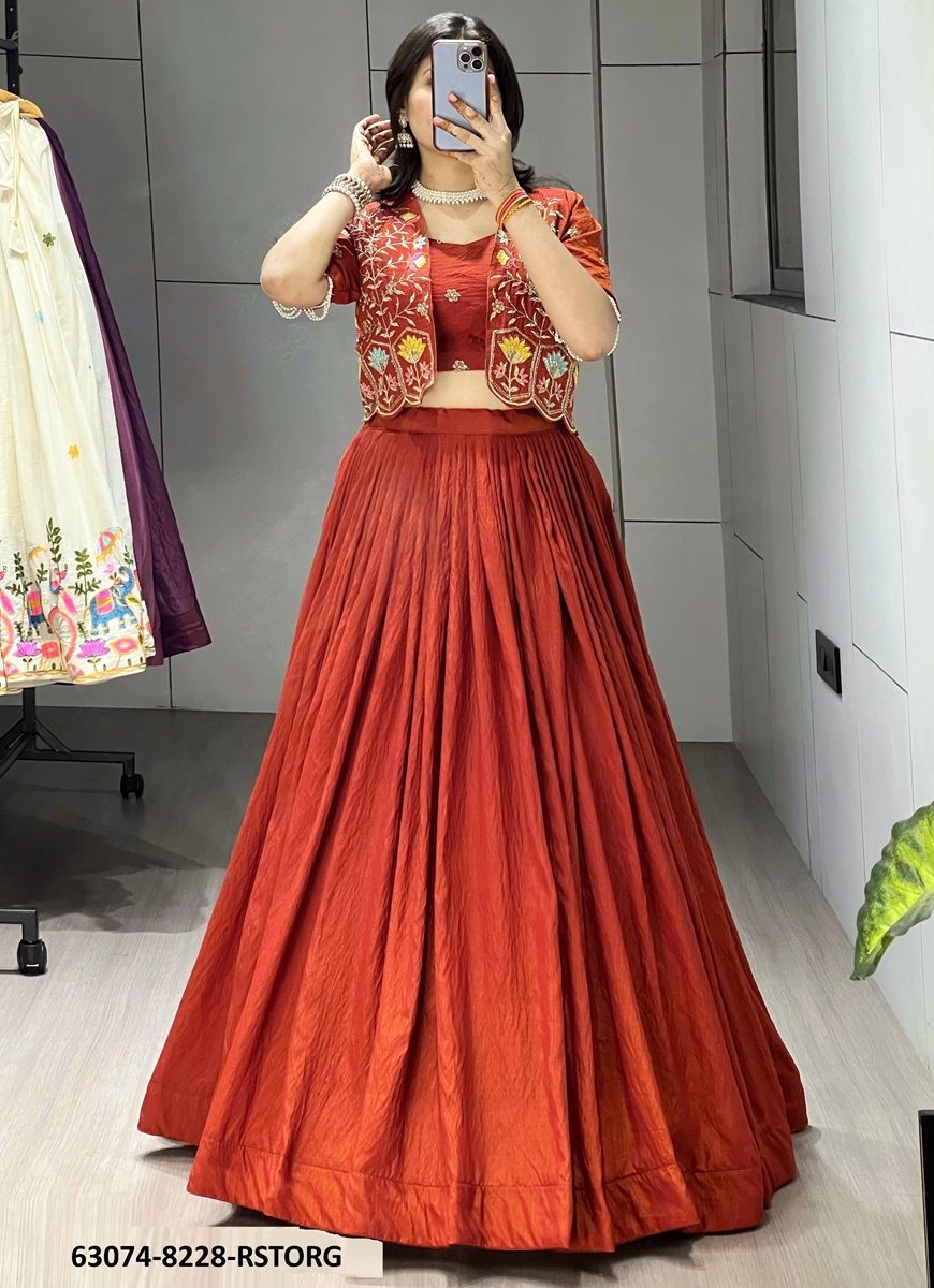 LEHENGA WITH KOTI 8228 - Catalog # 63074 (Set of 3 Readymade Lehengas) by Komal Pret