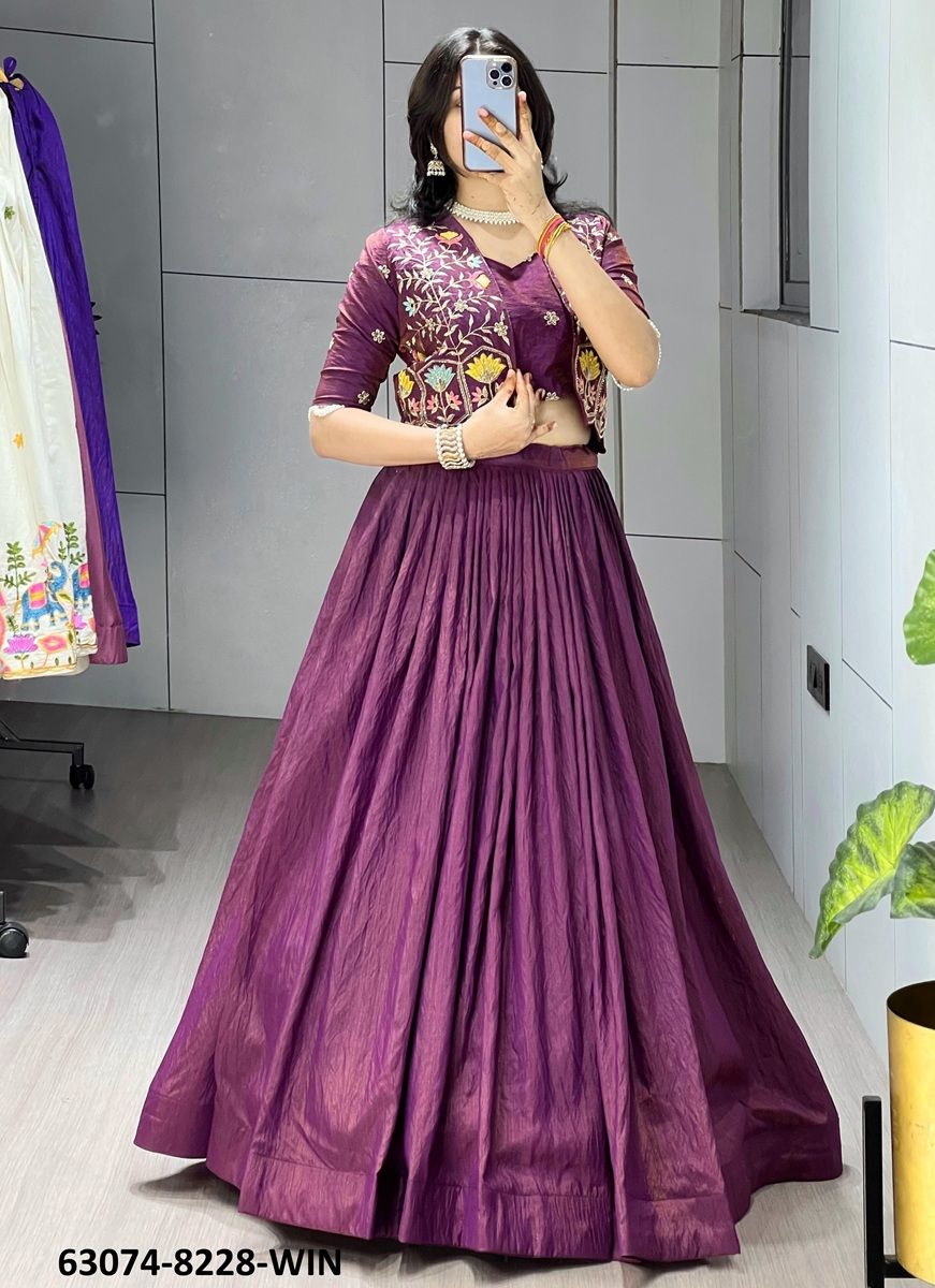 LEHENGA WITH KOTI 8228 - Catalog # 63074 (Set of 3 Readymade Lehengas) by Komal Pret