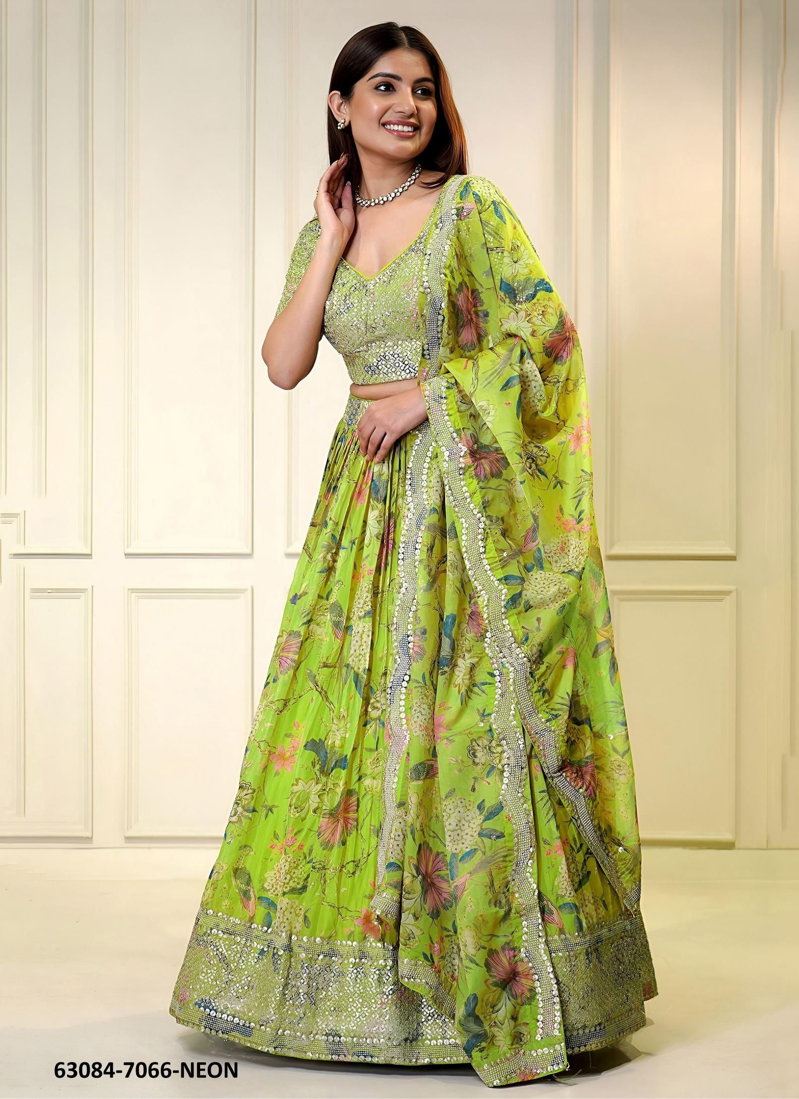 VOLUME 31 - Catalog # 63084 (Set of 6 Semi-Stitched Lehengas) by Raw Lemon