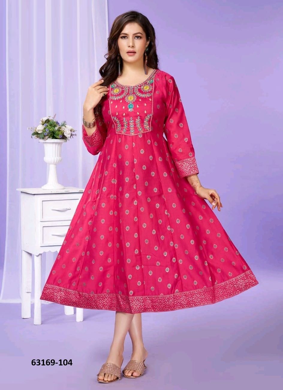 SINDHU - Catalog # 63169 (Set of 6 Readymade Women's Kurtis / Tops) by Dee Cee