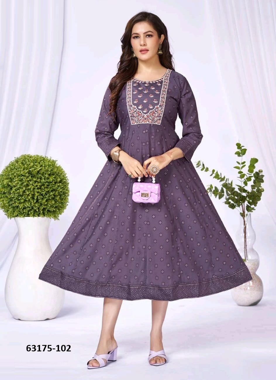 MANGO DOLI - Catalog # 63175 (Set of 6 Readymade Women's Kurtis / Tops) by Dee Cee