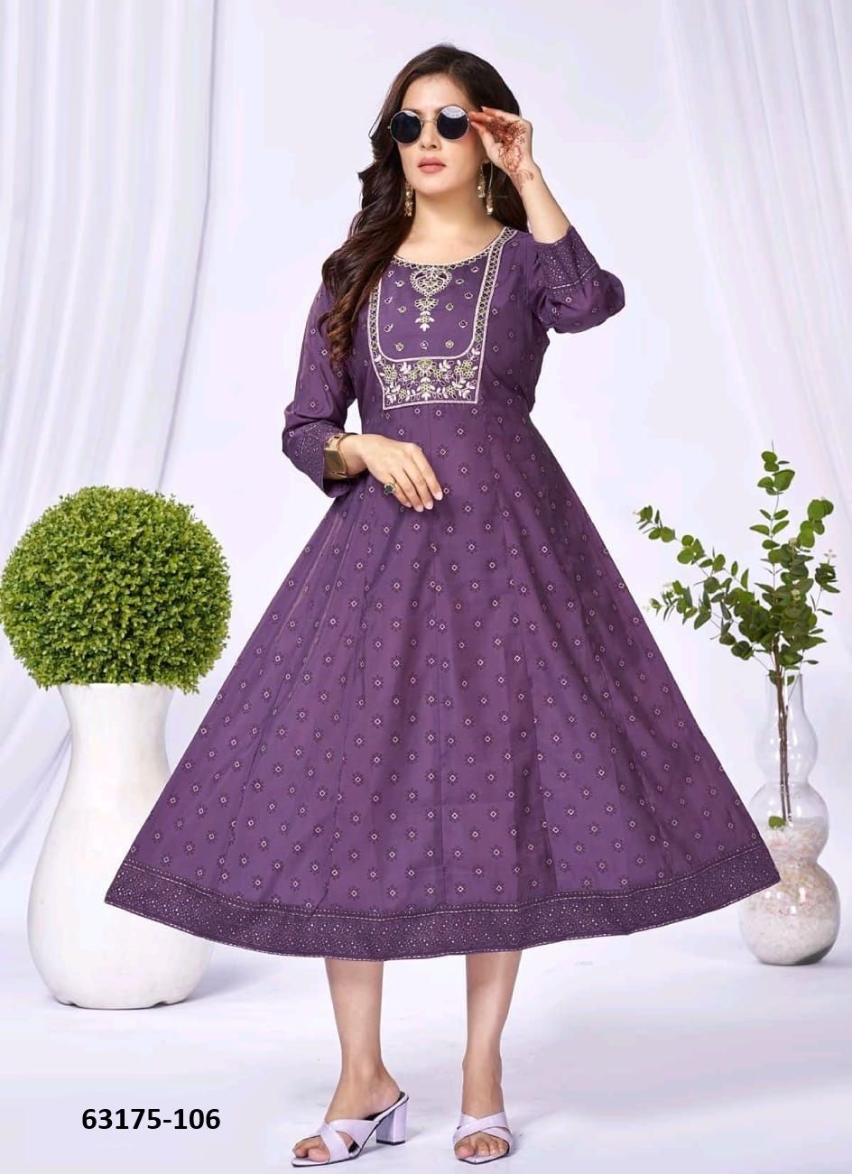 MANGO DOLI - Catalog # 63175 (Set of 6 Readymade Women's Kurtis / Tops) by Dee Cee