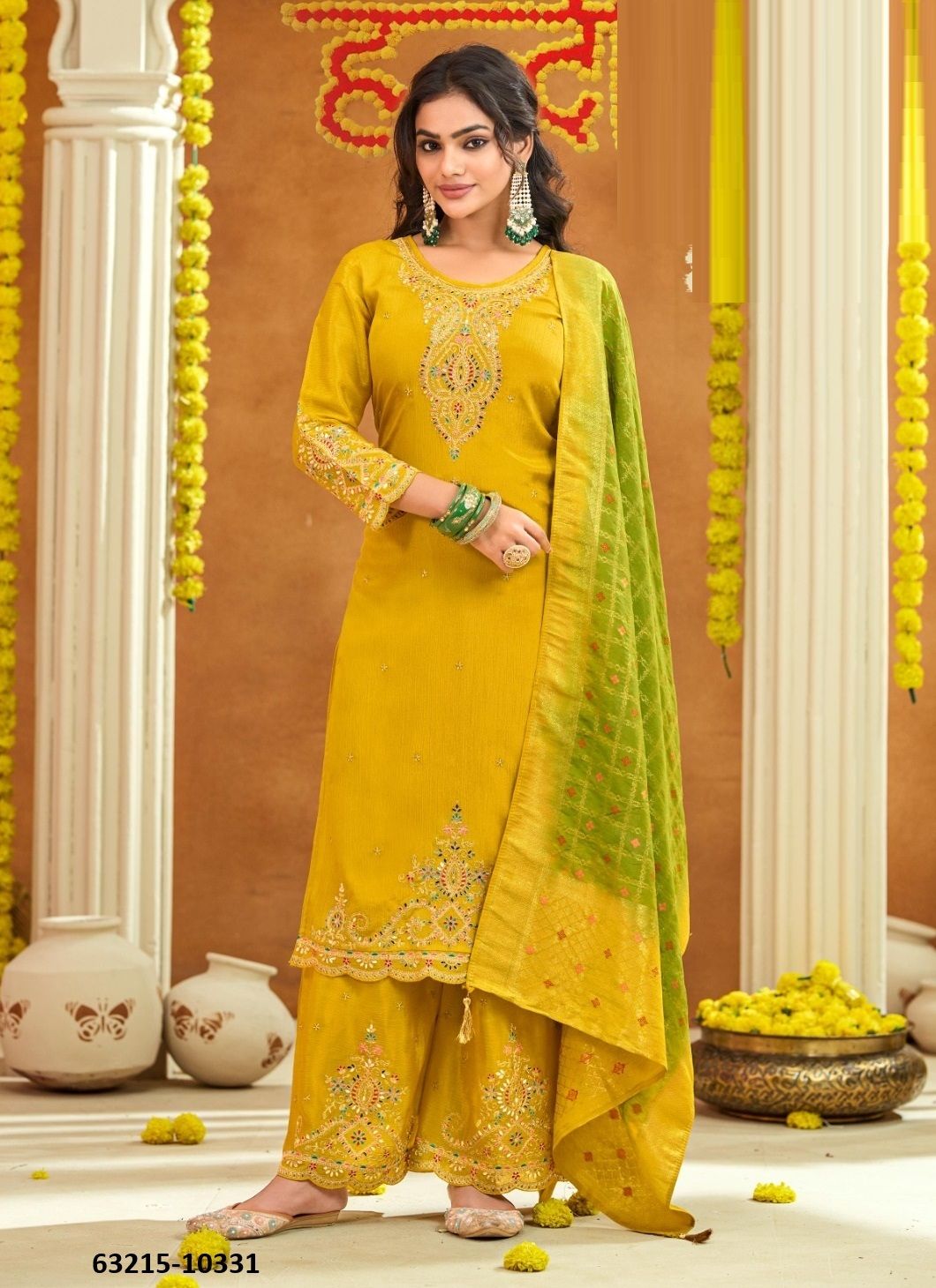 HALDI MEHENDI 2 - Catalog # 63215 (Set of 2 Readymade Salwar Suits) by Rangoon HALDI MEHENDI 2 - Catalog # 63215 (Set of 2 Readymade Salwar Suits) by Rangoon