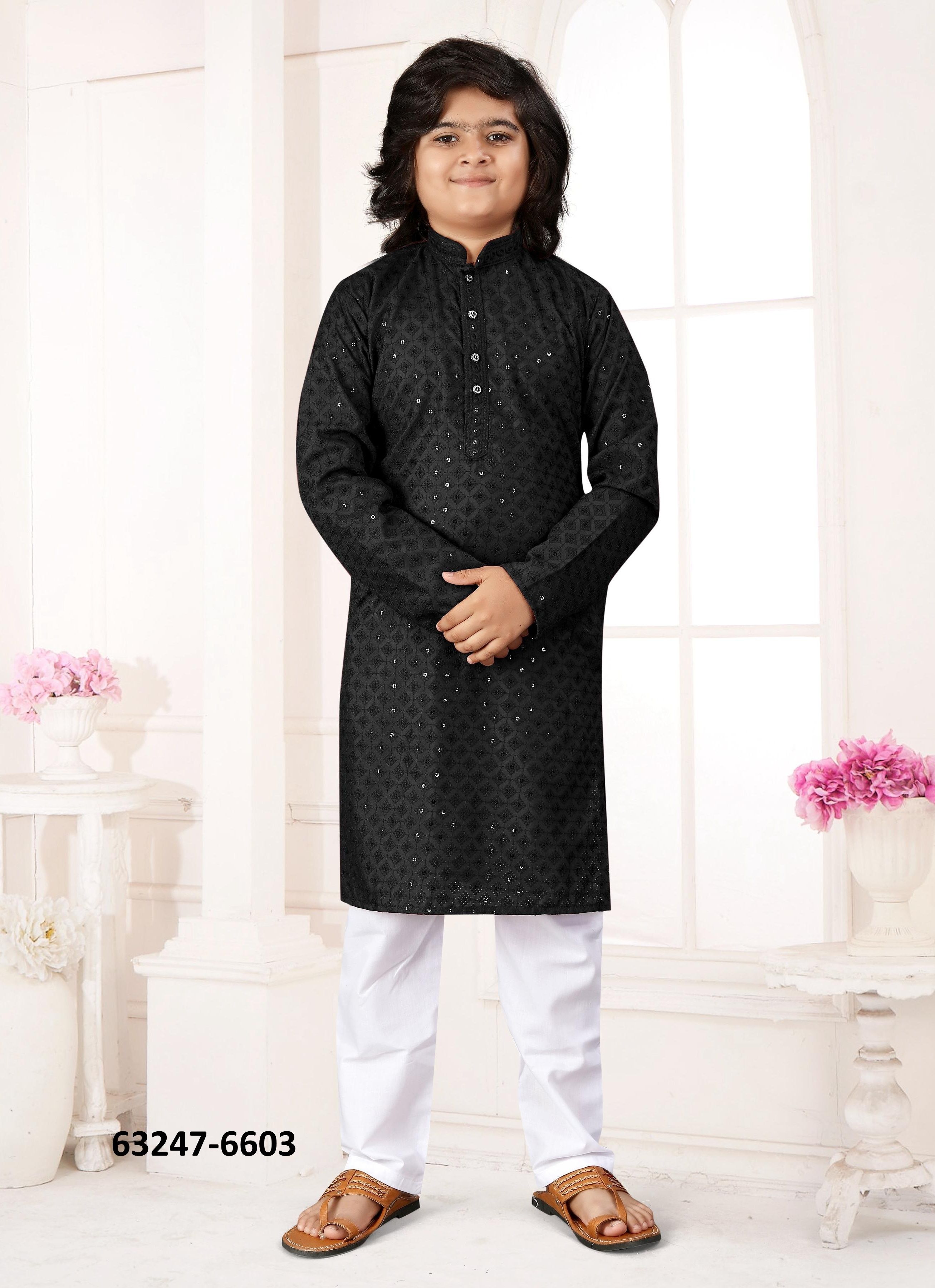 KIDS KURTA PYJAMA 6603 - Catalog # 63247 (Set of 4 Men's Ethnic Wear) by Tentmen Clothing KIDS KURTA PYJAMA 6603 - Catalog # 63247 (Set of 4 Men's Ethnic Wear) by Tentmen Clothing