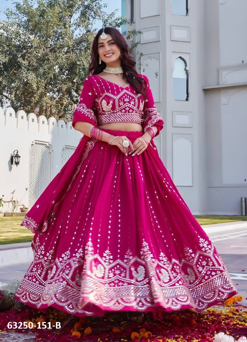 SERIES 151 - Catalog # 63250 (Set of 2 Readymade Lehengas) by Komal Pret