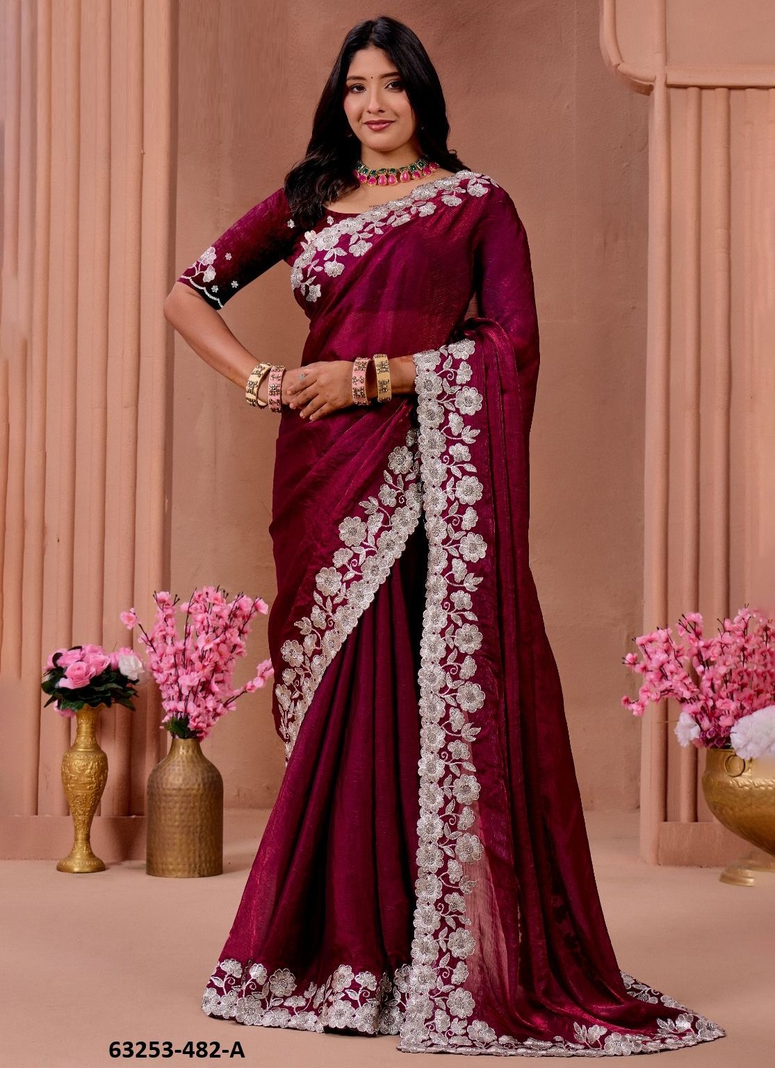 SERIES 482 - Catalog # 63253 (Set of 5 Sarees) by Durga Fashion SERIES 482 - Catalog # 63253 (Set of 5 Sarees) by Durga Fashion