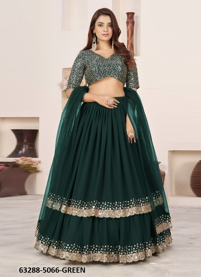 AANCHAL 2 - Catalog # 63288 (Set of 10 Semi-Stitched Lehengas) by Komal Pret