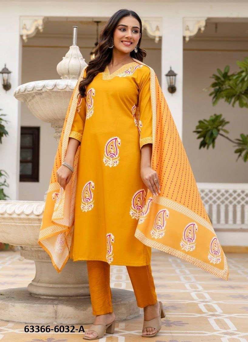 SERIES 6032 - Catalog # 63366 (Set of 4 Readymade Salwar Suits) by Amdavadi Fashion SERIES 6032 - Catalog # 63366 (Set of 4 Readymade Salwar Suits) by Amdavadi Fashion