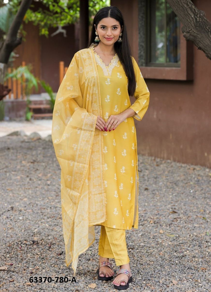 SERIES 780 - Catalog # 63370 (Set of 2 Readymade Salwar Suits) by Desi Muse SERIES 780 - Catalog # 63370 (Set of 2 Readymade Salwar Suits) by Desi Muse